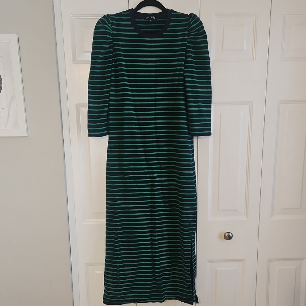Trish Scully Striped Green and Black Dress